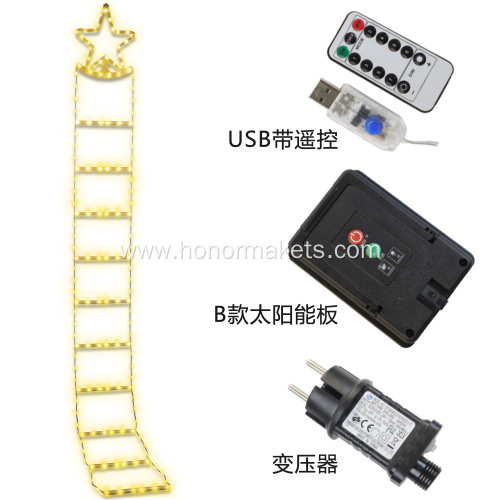 Christmas Decoration LED Ladder Lights with Santa Claus